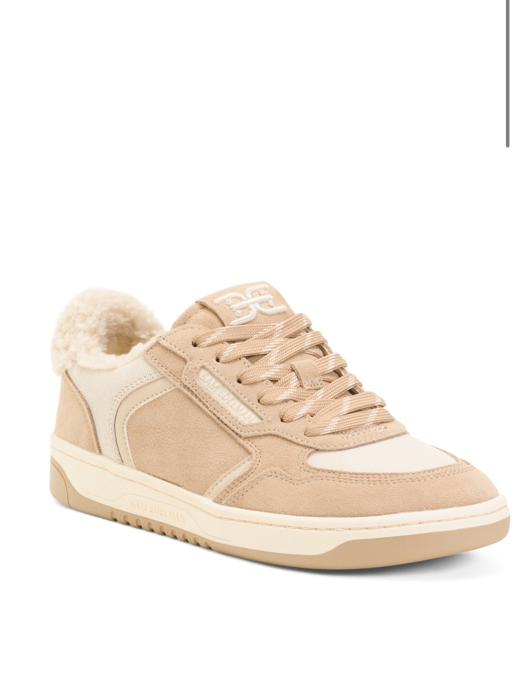 Sam Edelman beige harper cozy sneakers NWT